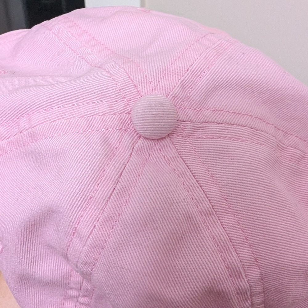 Polo Ralph Lauren Pink Baseball Cap Hat Big Pony Script Signature Leather Strap - Picture 6 of 10